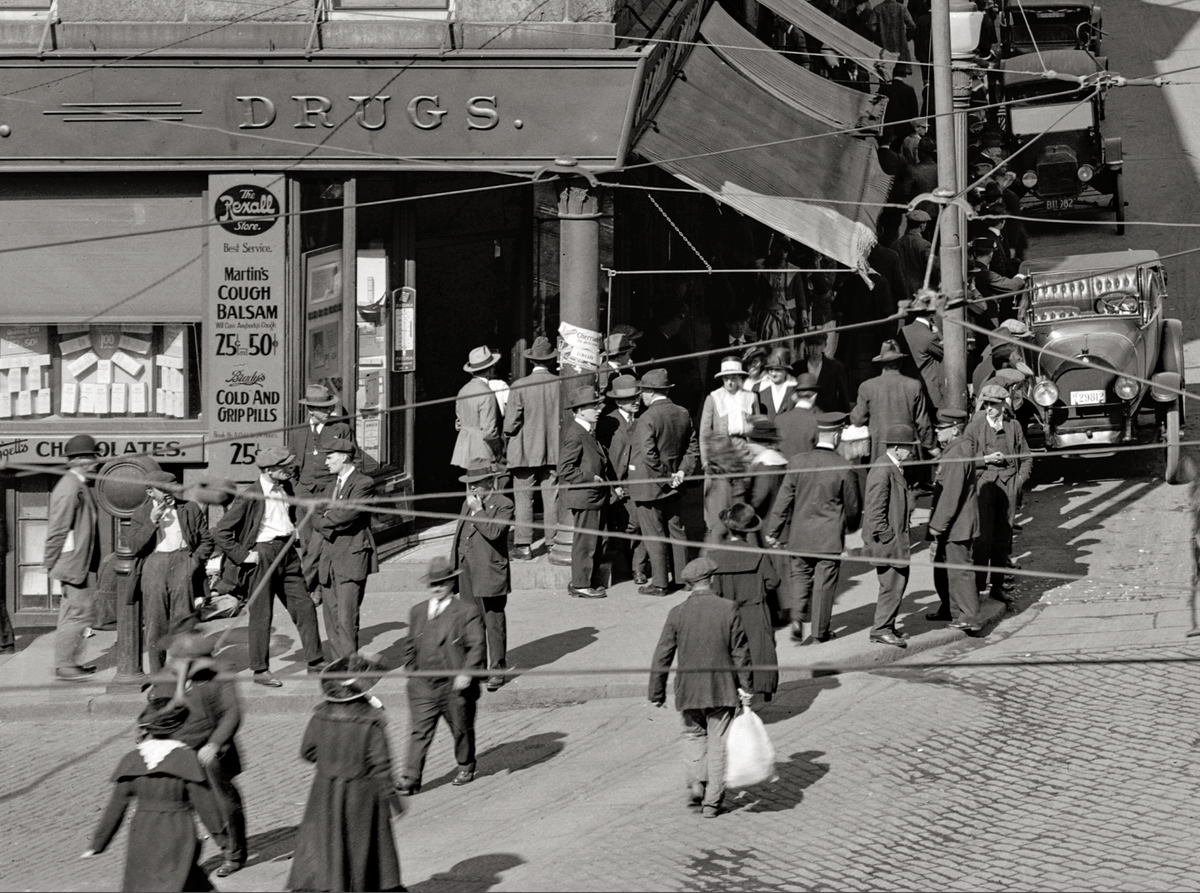 Fall River, MA, Main Street, 1920