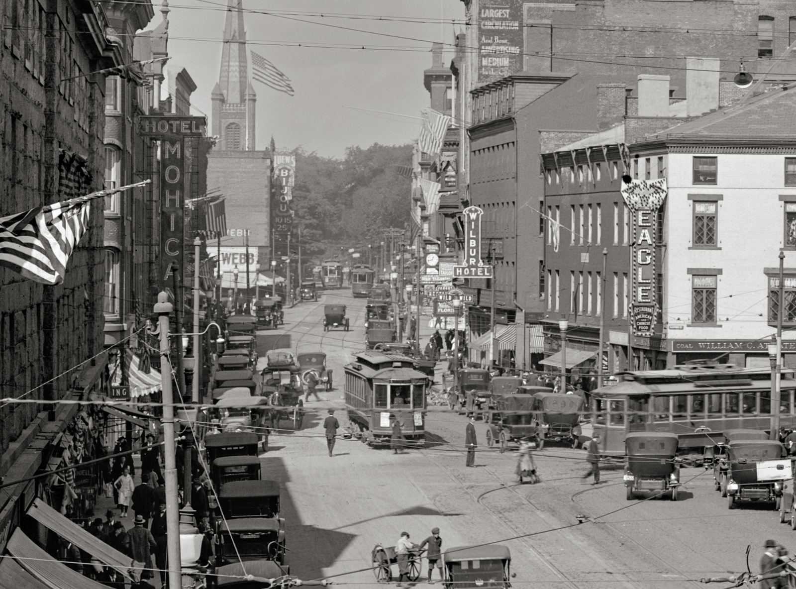 Fall River, MA, Main Street, 1920