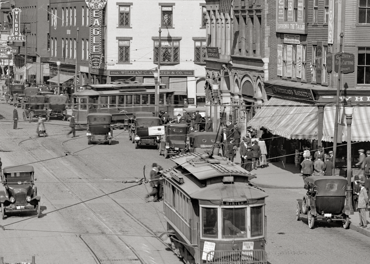 Fall River, MA, Main Street, 1920