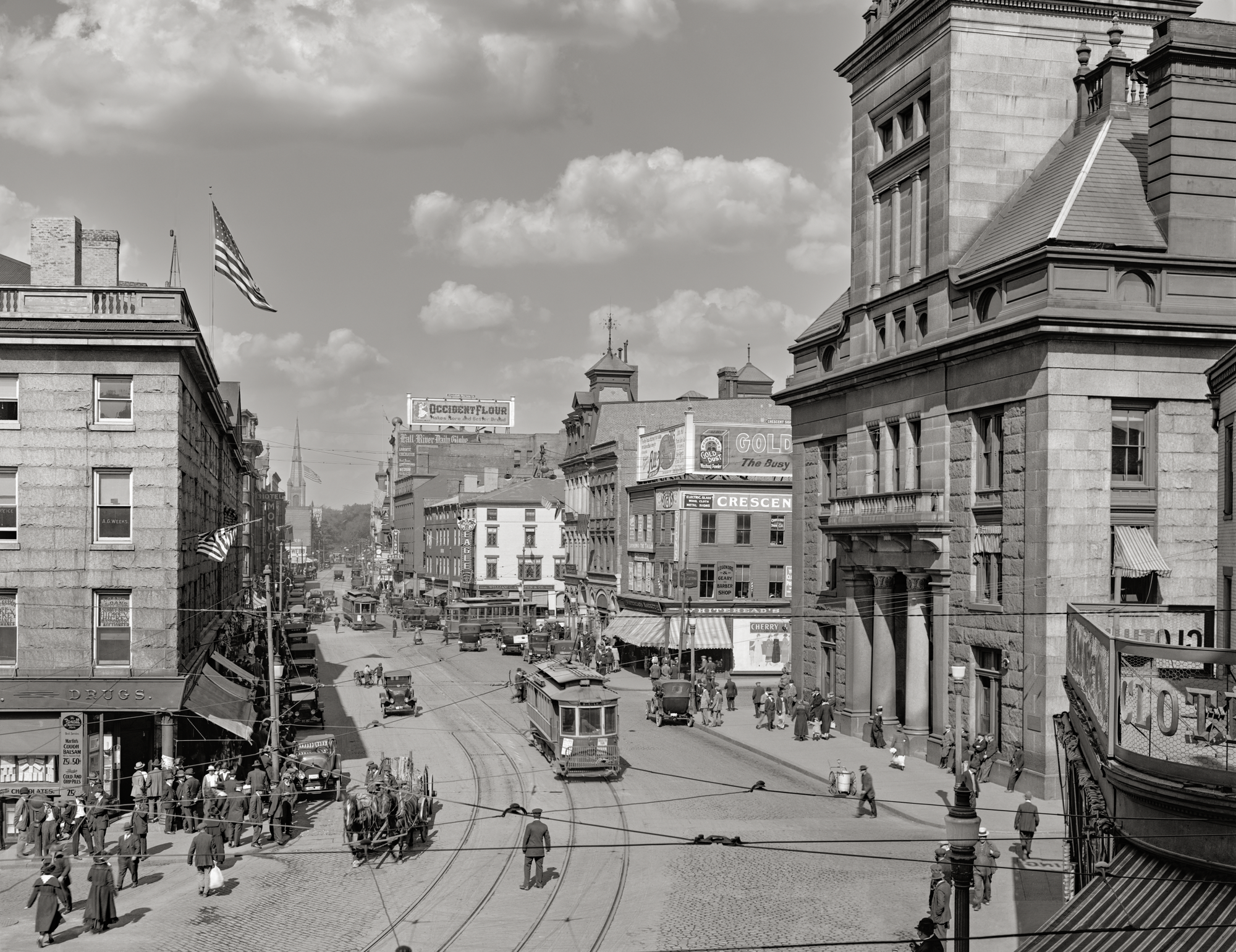 Fall River, MA, Main Street, 1920