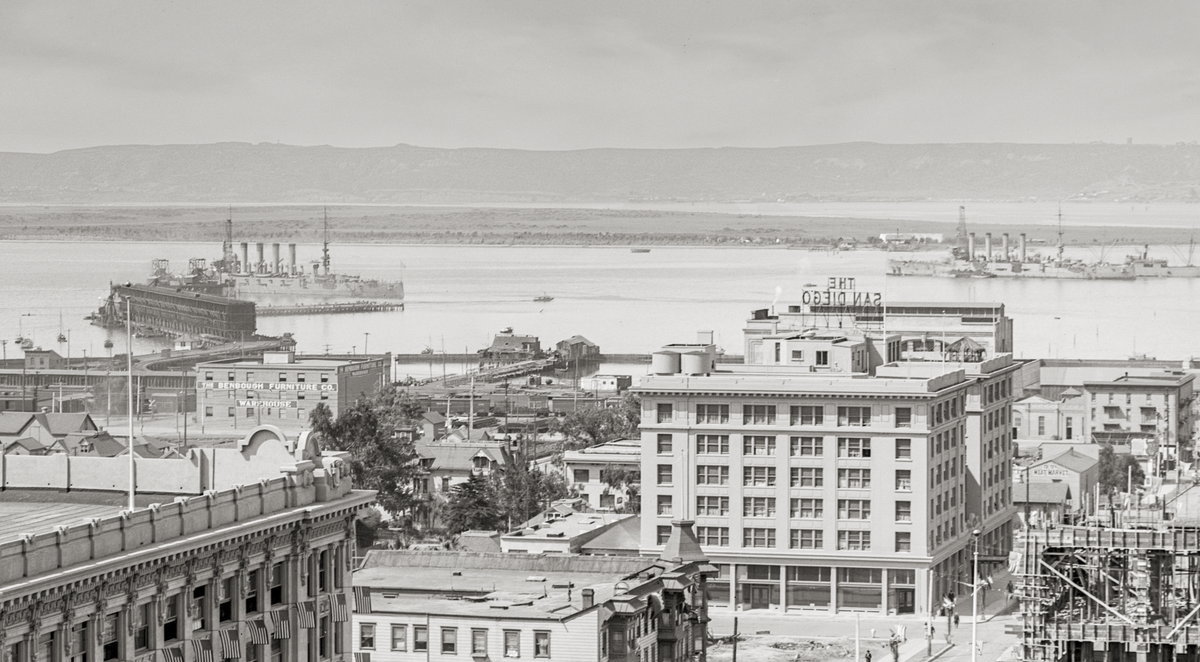 San Diego and Bay, 1910, Taken from U.S. Grant Hotel