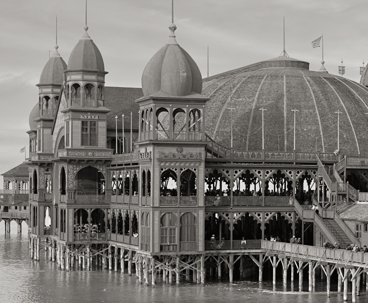 Saltair Pavilion Photo, Great Salt Lake, Utah Circa 1900