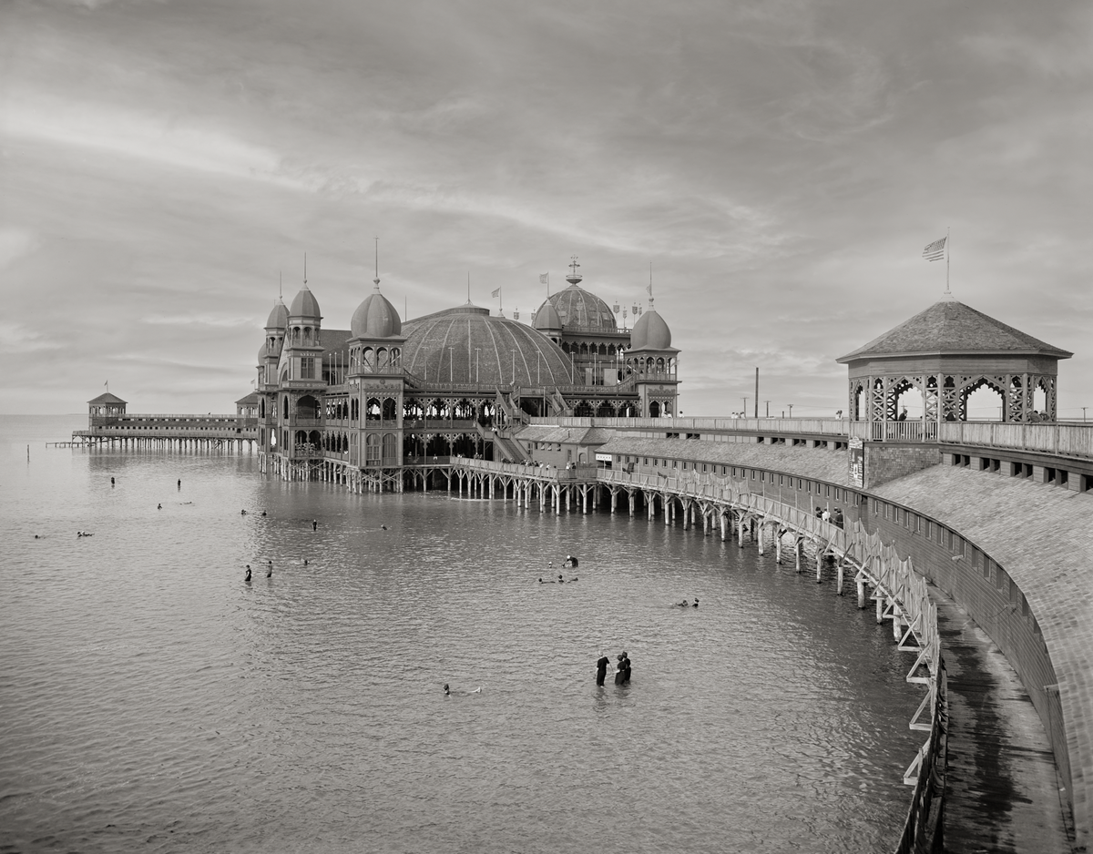 Saltair Pavilion Photo, Great Salt Lake, Utah Circa 1900