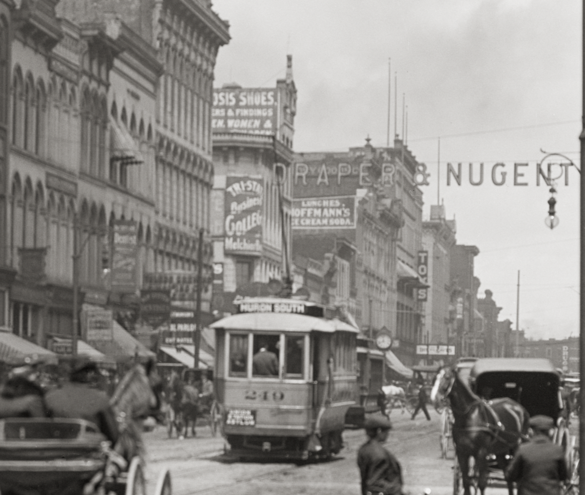 Toledo Ohio Photo, Summit Street ca. 1900 – Historic Downtown Street Scene