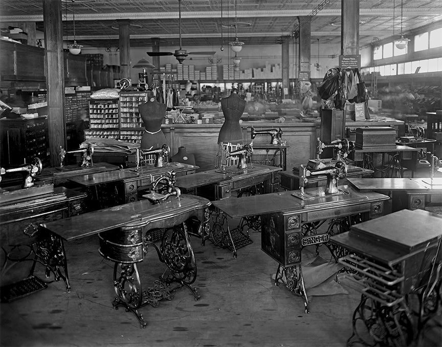 Singer Sewing Machines, Oppenheimer's in Washington, DC, early 1900s Historical Pix