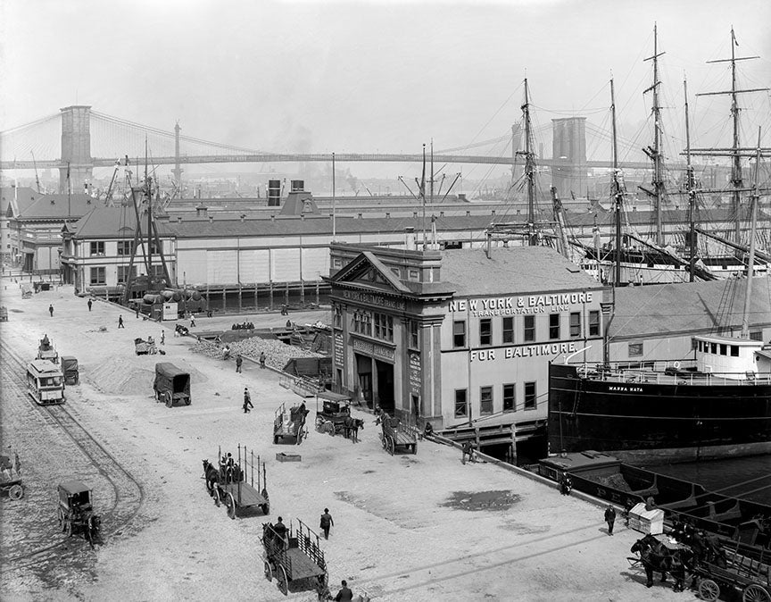 South Street Piers New York City, Circa 1900 Historical Pix