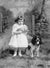 Springer Spaniel Dog, Girl and Pet Cat Historical Pix