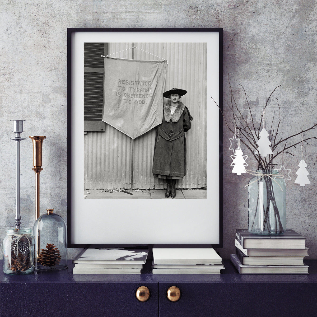 Suffragette Protesting Voting Rights, Equal Rights, 1914 Historical Pix