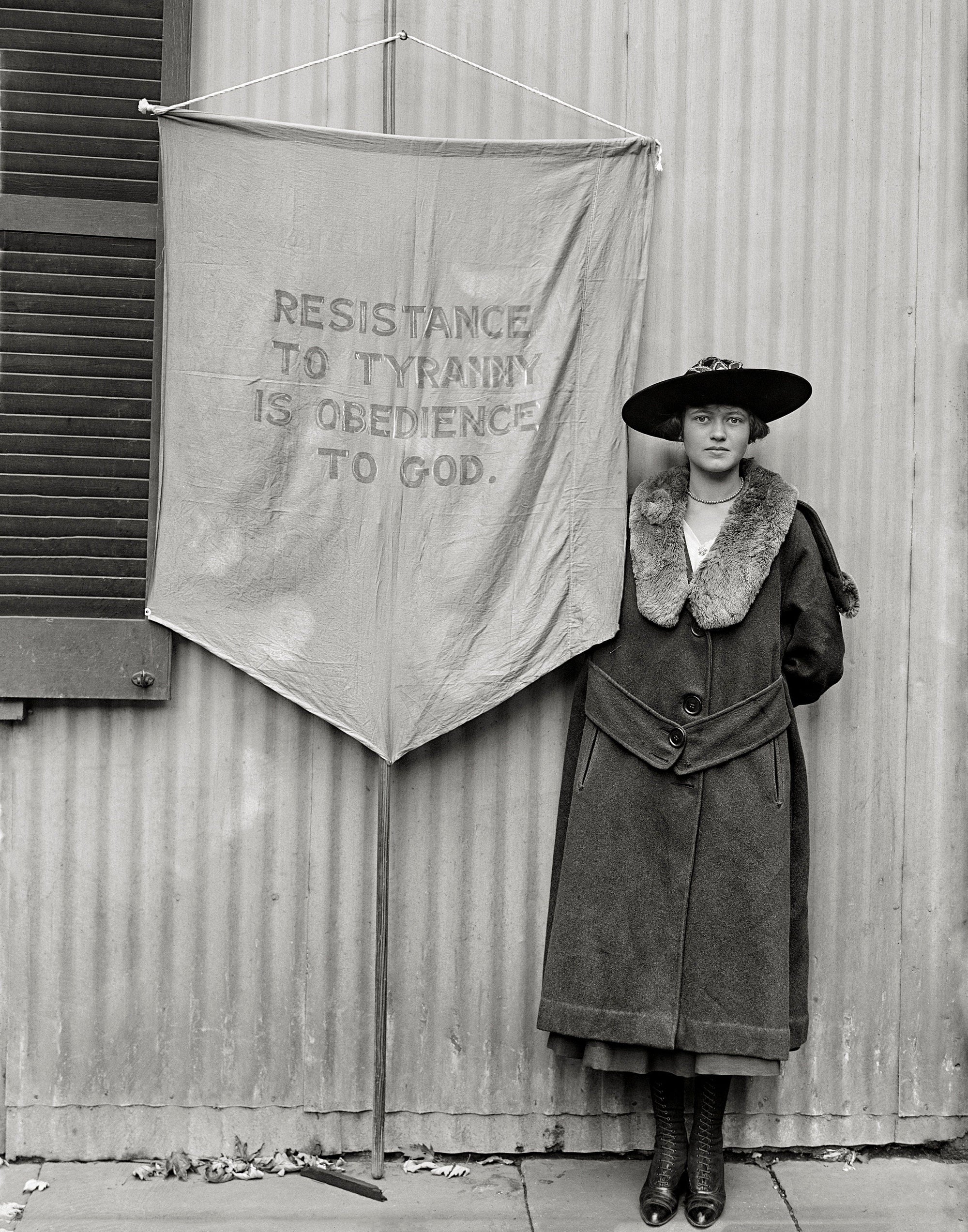 Suffragette Protesting Voting Rights, Equal Rights, 1914 Historical Pix
