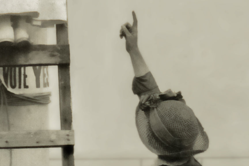 Suffragettes Hanging Protest Signs, Women&#39;s March, Equal Pay, Early 1900s Historical Pix