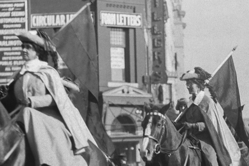 Suffragettes Protest on Horseback, Washington DC, Women's March, 1914 Historical Pix