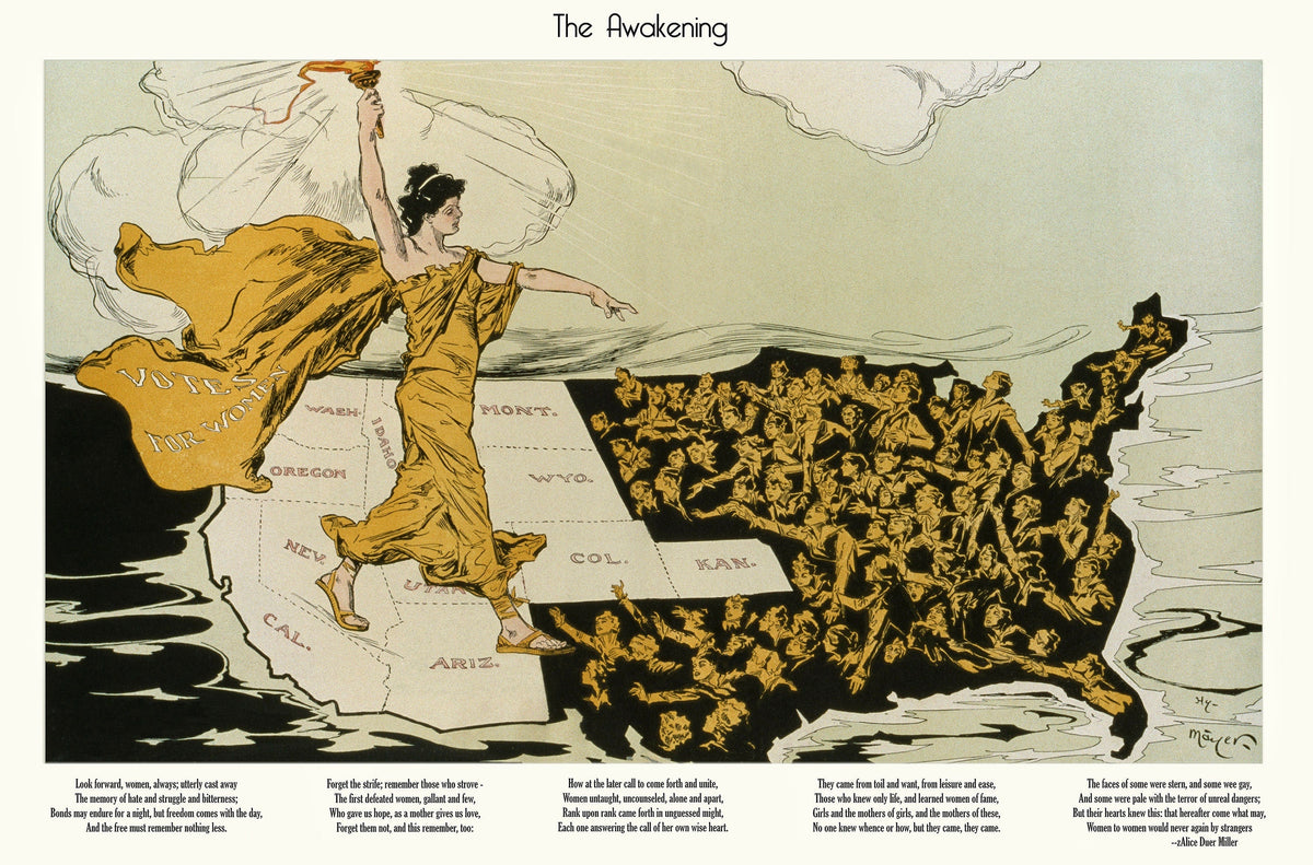 Suffragettes Protesting Poster, Women's Rights, 1915 Historical Pix