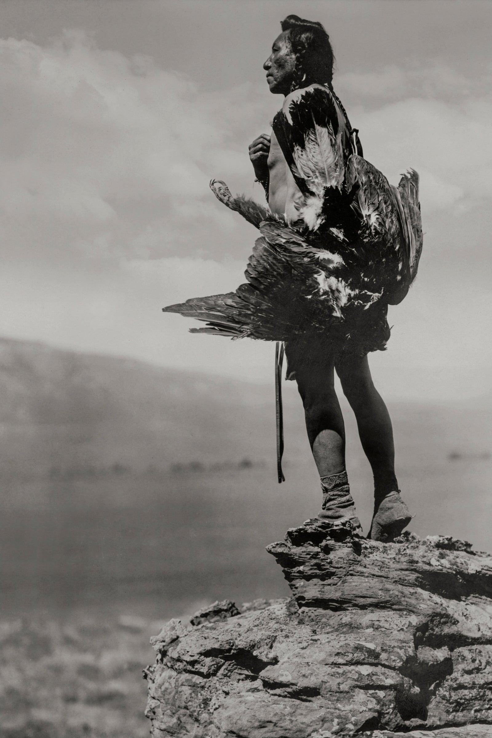 The Eagle Catcher, Hidatsa Tribe, Edward Curtis 1908 Historical Pix