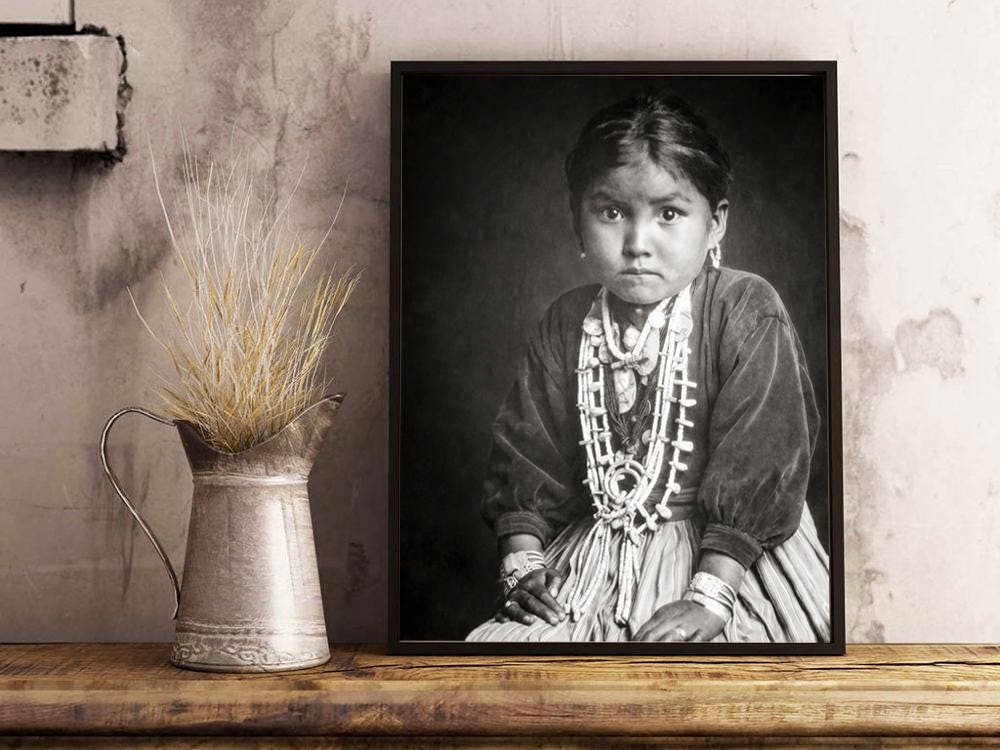 The Silversmith&#39;s Daughter, Navajo, 1910, New Mexico Photo Historical Pix