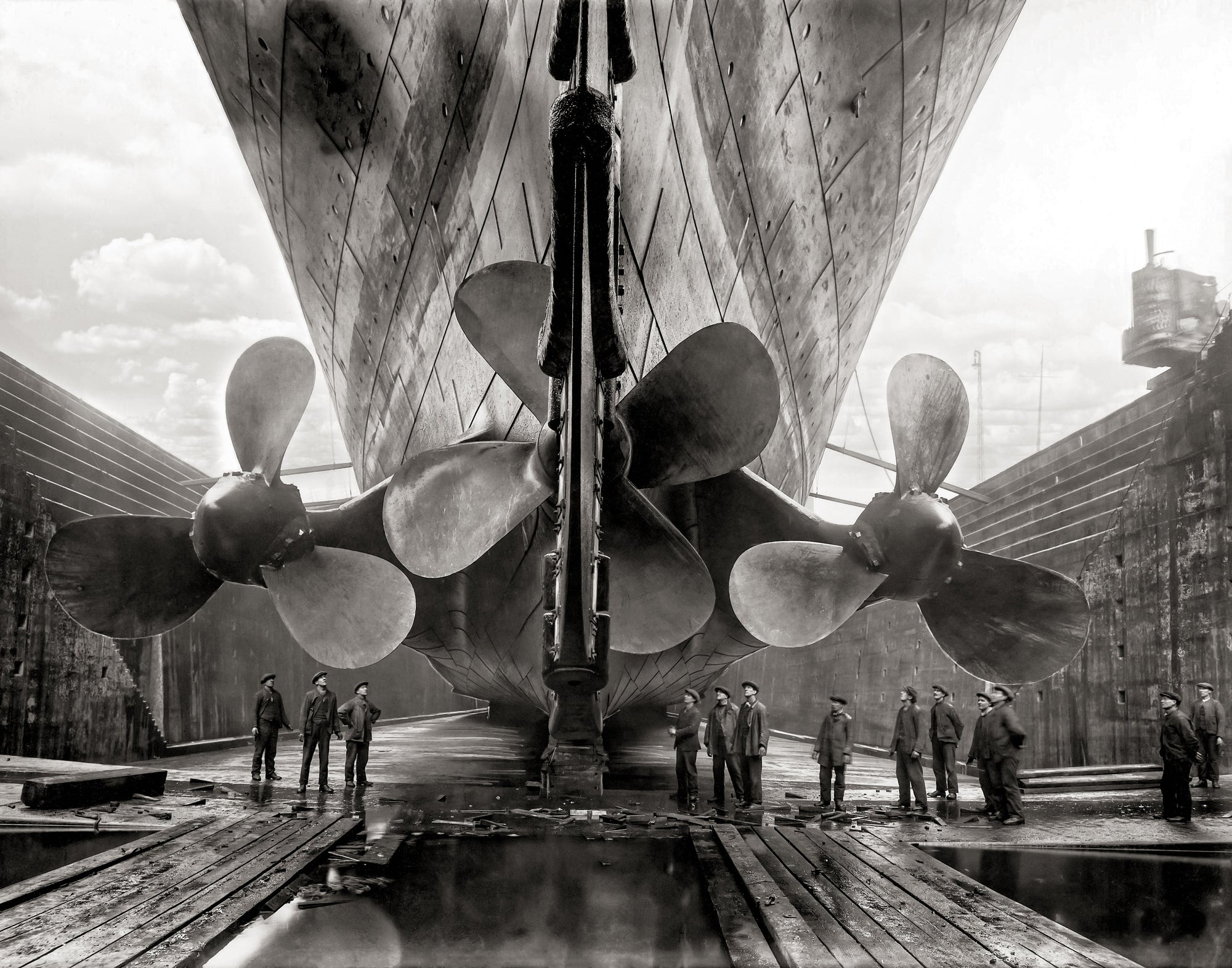 The Titanic in Dry Dock, 1911, Photo Historical Pix