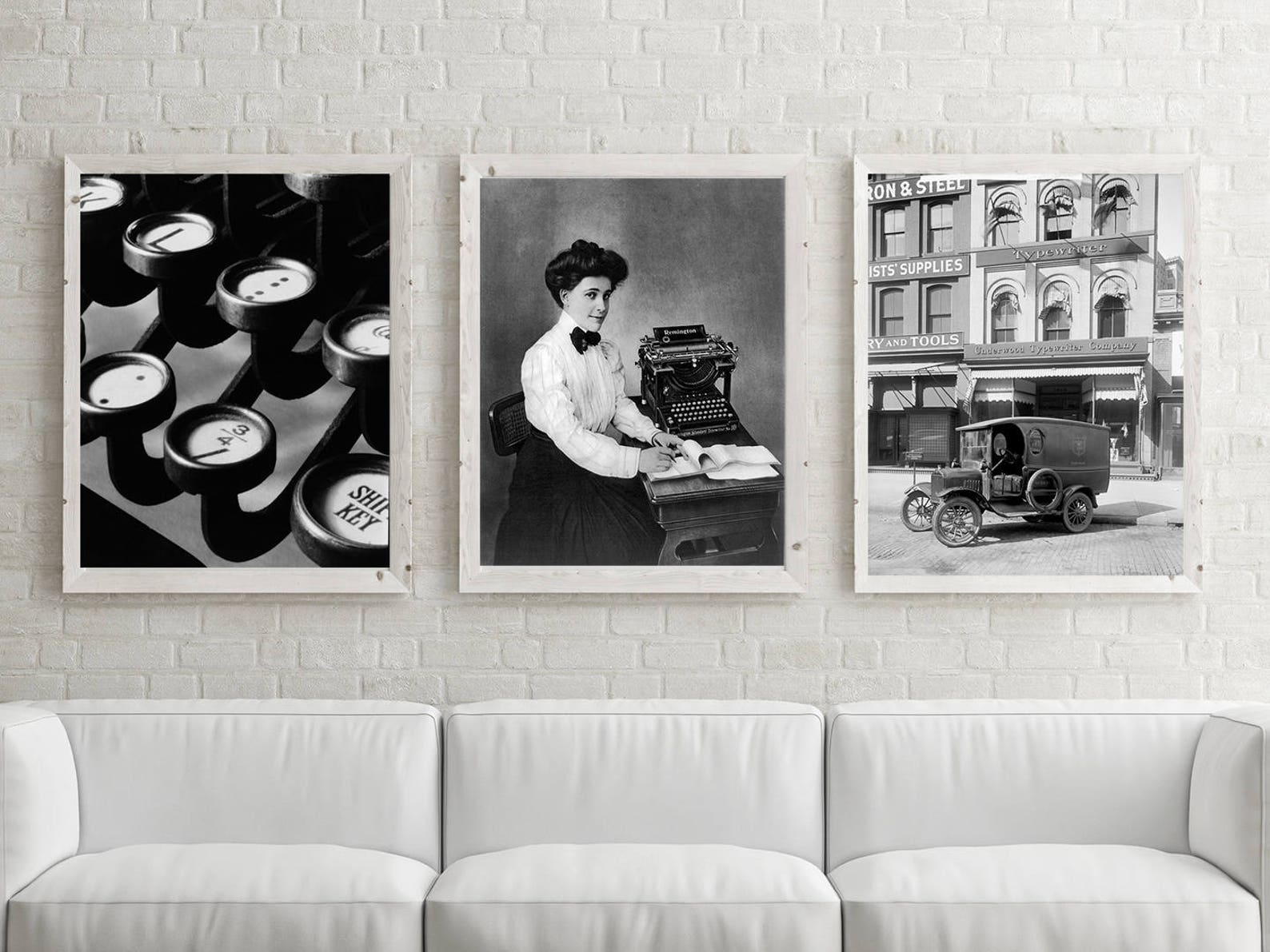 Three Vintage Office Desktop Typewriter Photo Collection Historical Pix