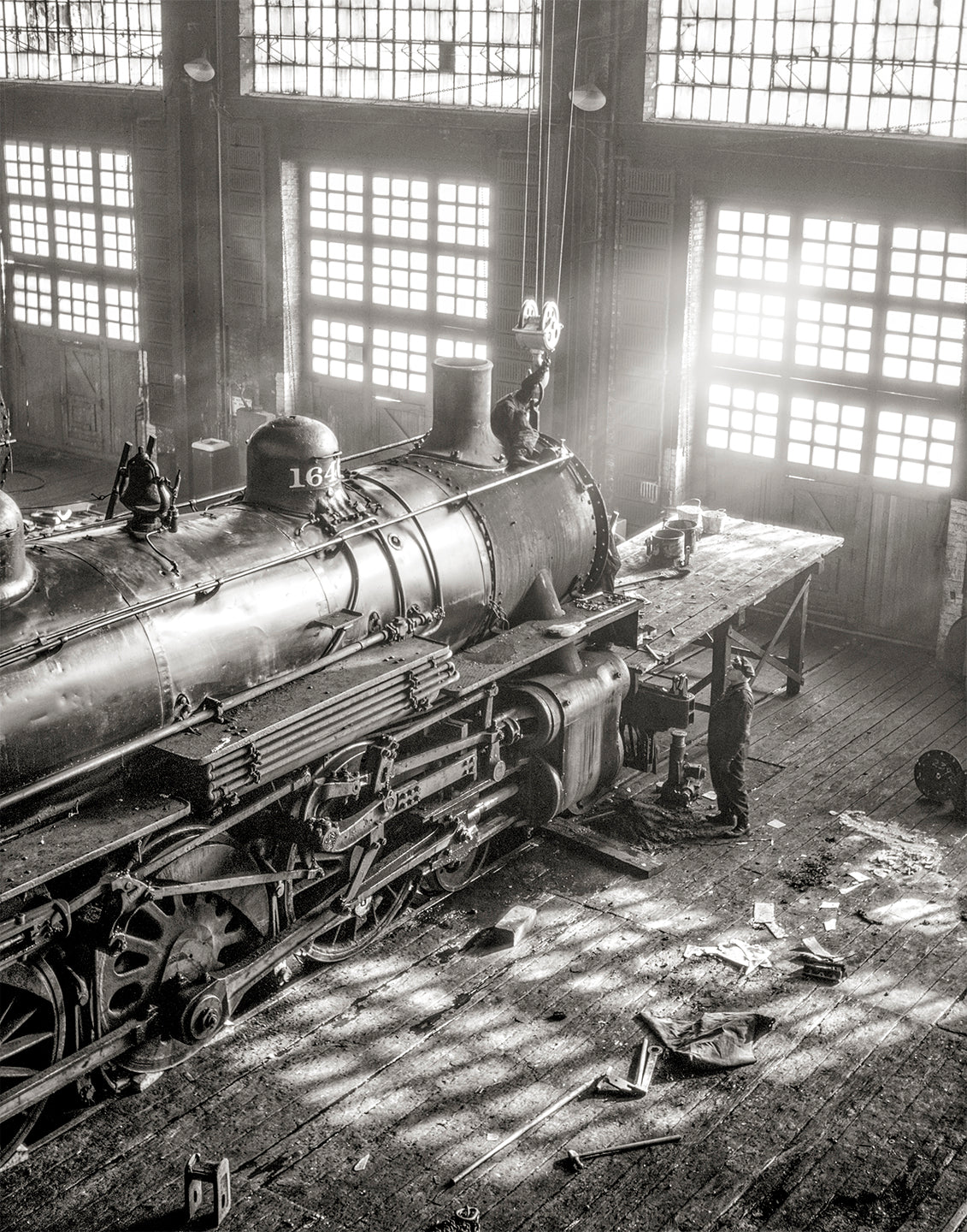 Train, at Chicago&#39;s 40th Street Railroad Shops, Chicago, Ill. 1942 Historical Pix