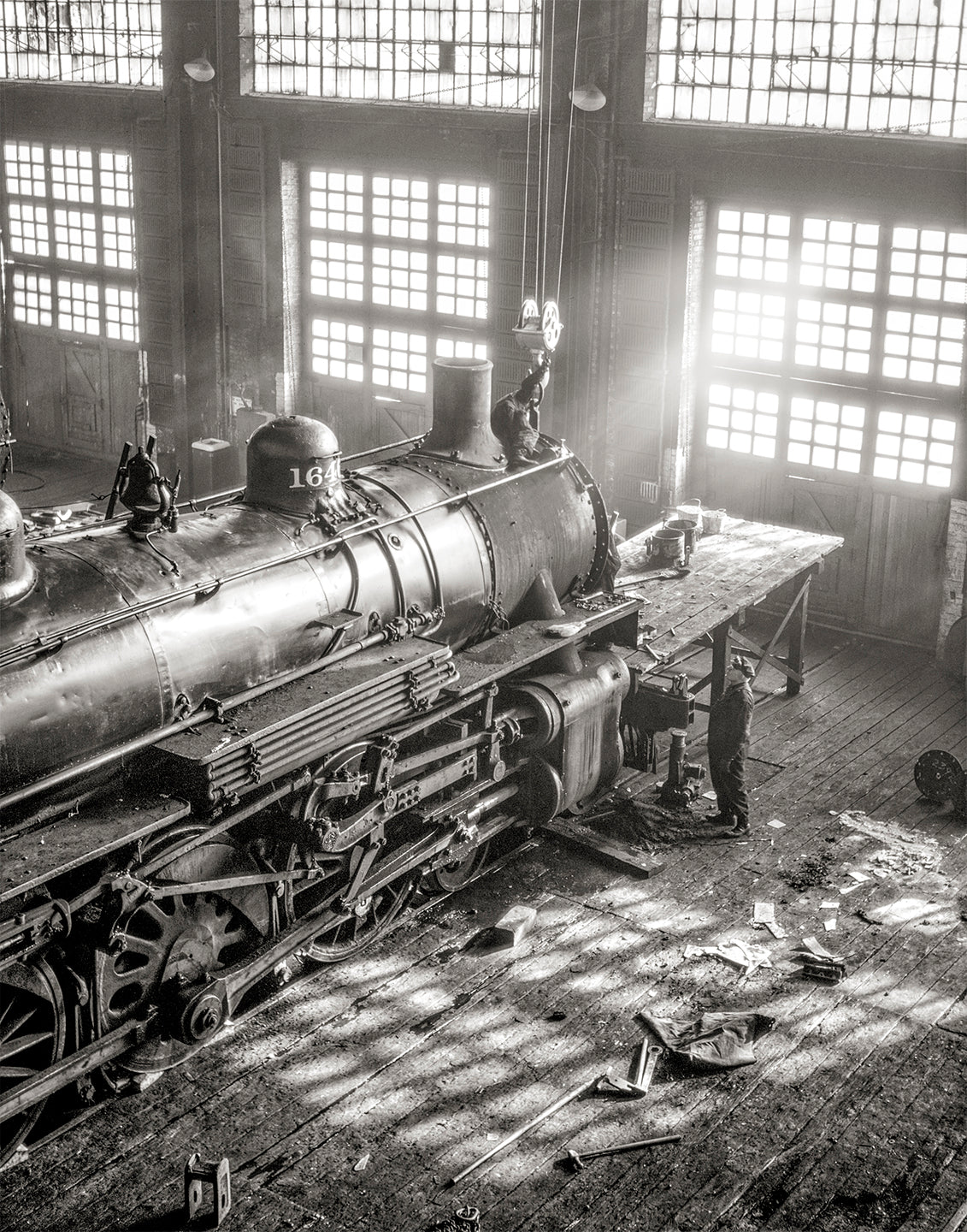 Train, at Chicago's 40th Street Railroad Shops, Chicago, Ill. 1942 Historical Pix