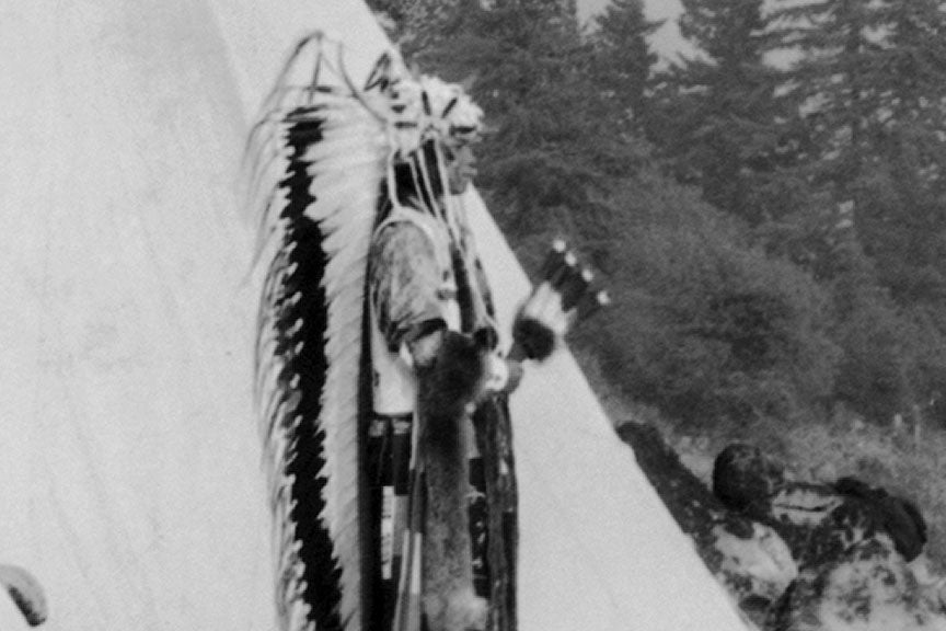 Umatilla Native American with Teepees, 1920 Photo Historical Pix