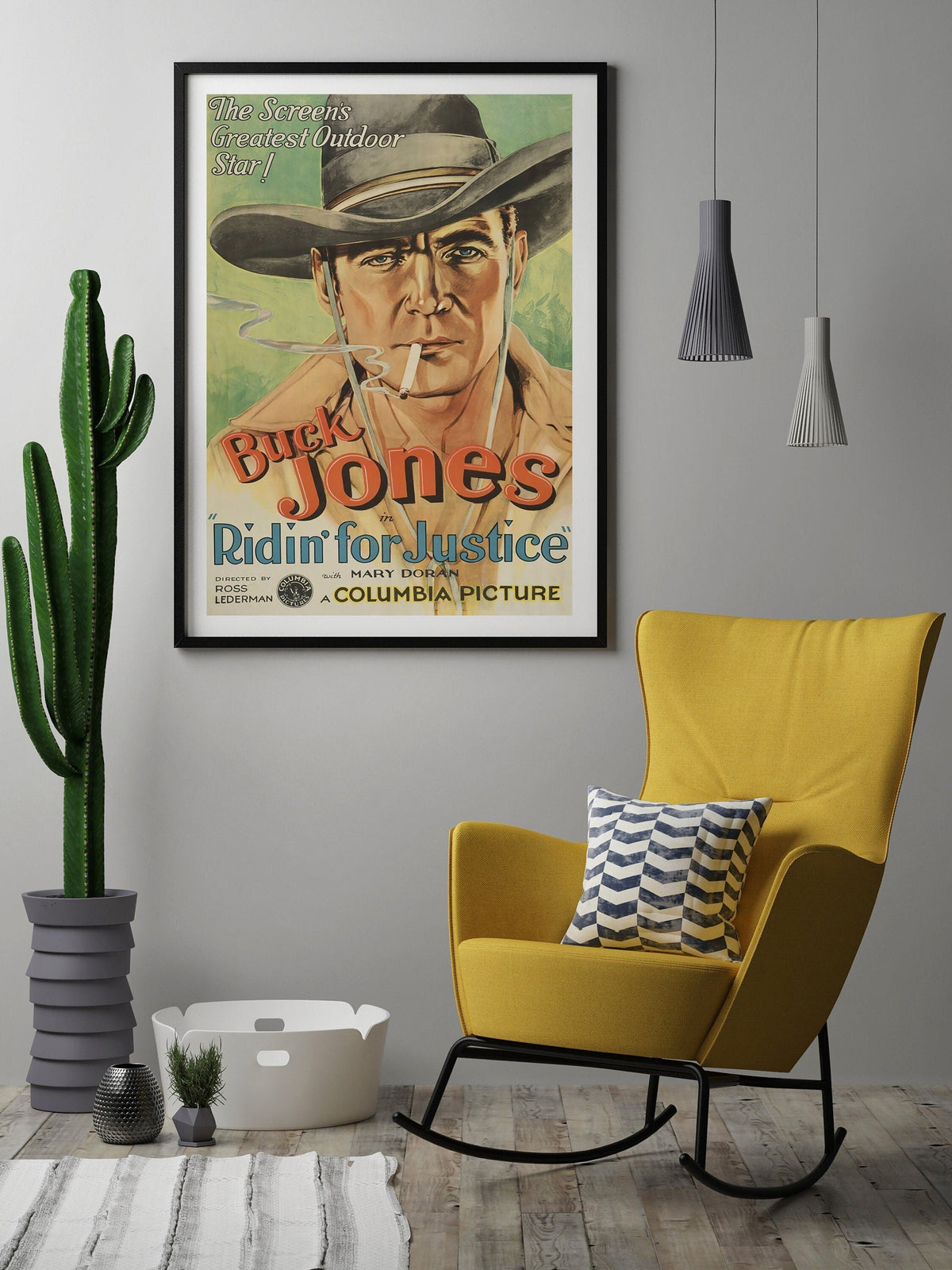 Vintage cowboy movie poster, Buck Jones, Columbia Pictures, 1932 Historical Pix