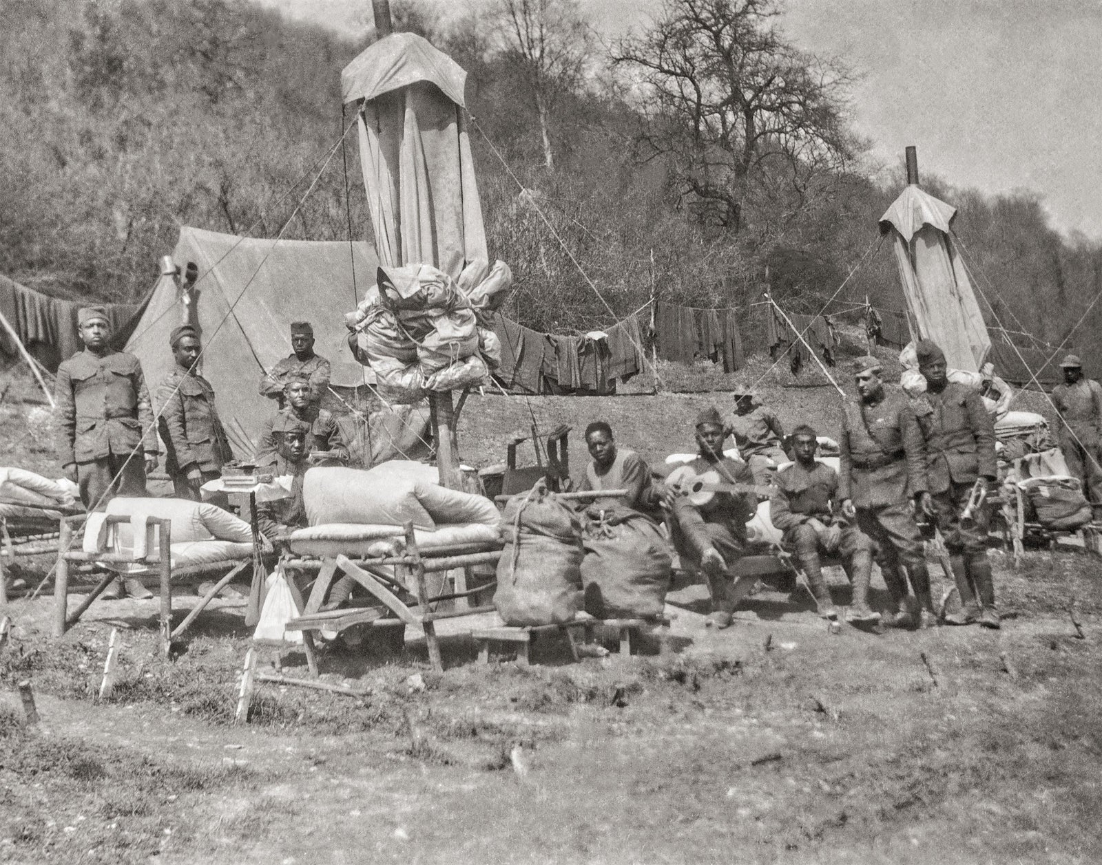 WWI African American Soldiers at Camp Historical Pix