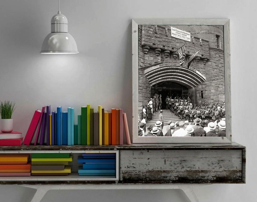 WWI Kilties in NY - Canadians Join NY's 71st Infantry, Enlistment 1917 Historical Pix