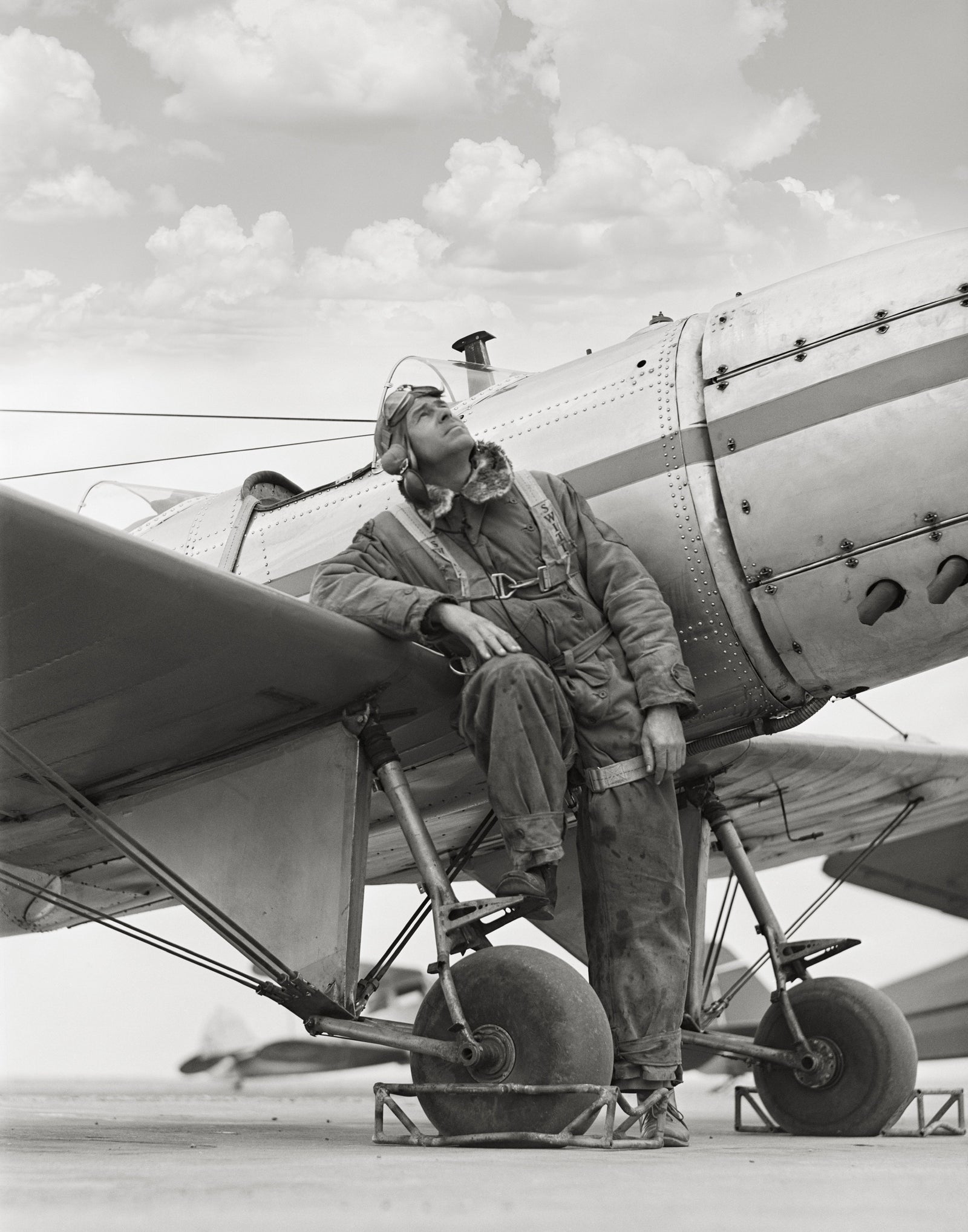 WWII Fighter Plane and Pilot, 1942 Fort Worth, Texas Historical Pix