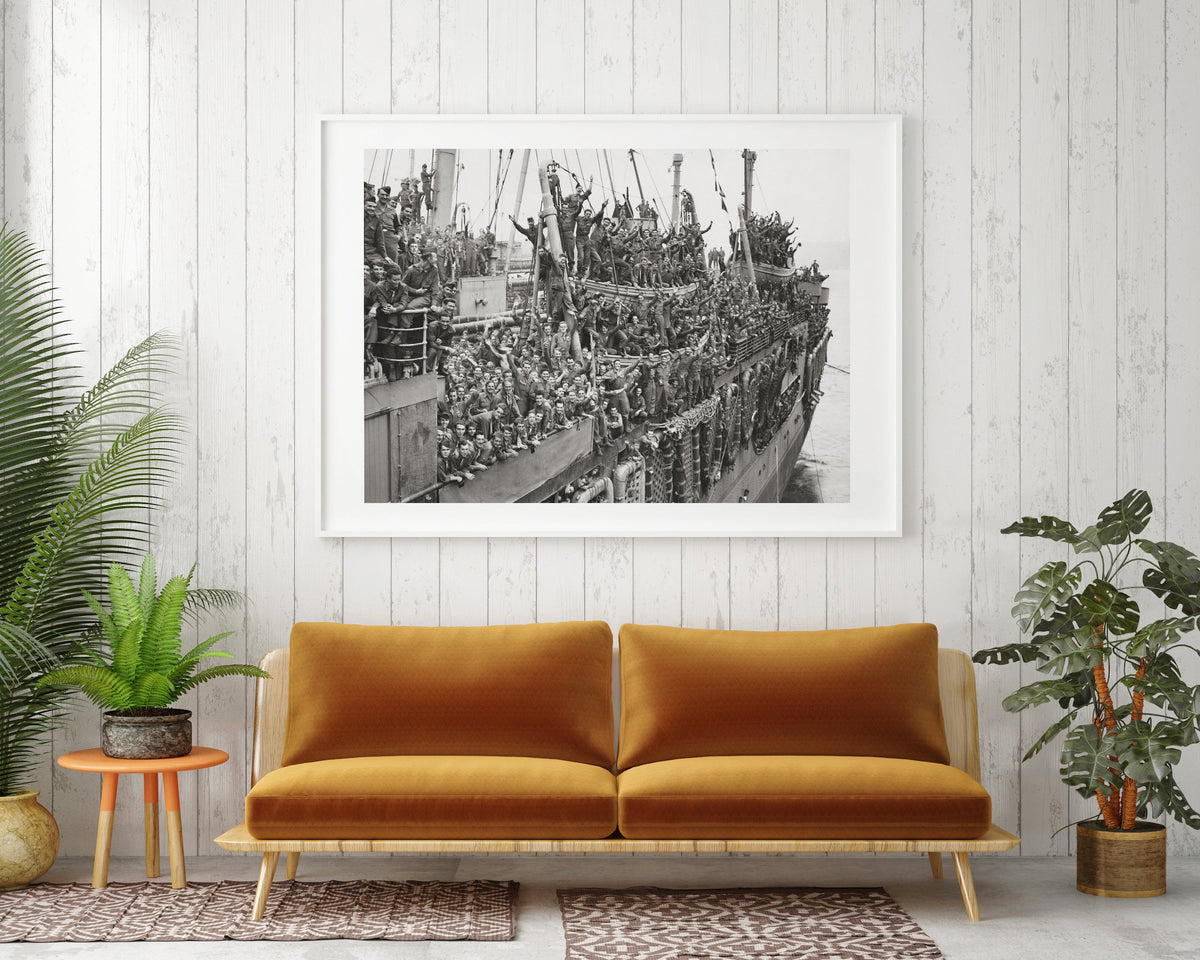 WWII, Sailors Return Home, 1945 on the SS John Ericsson Historical Pix