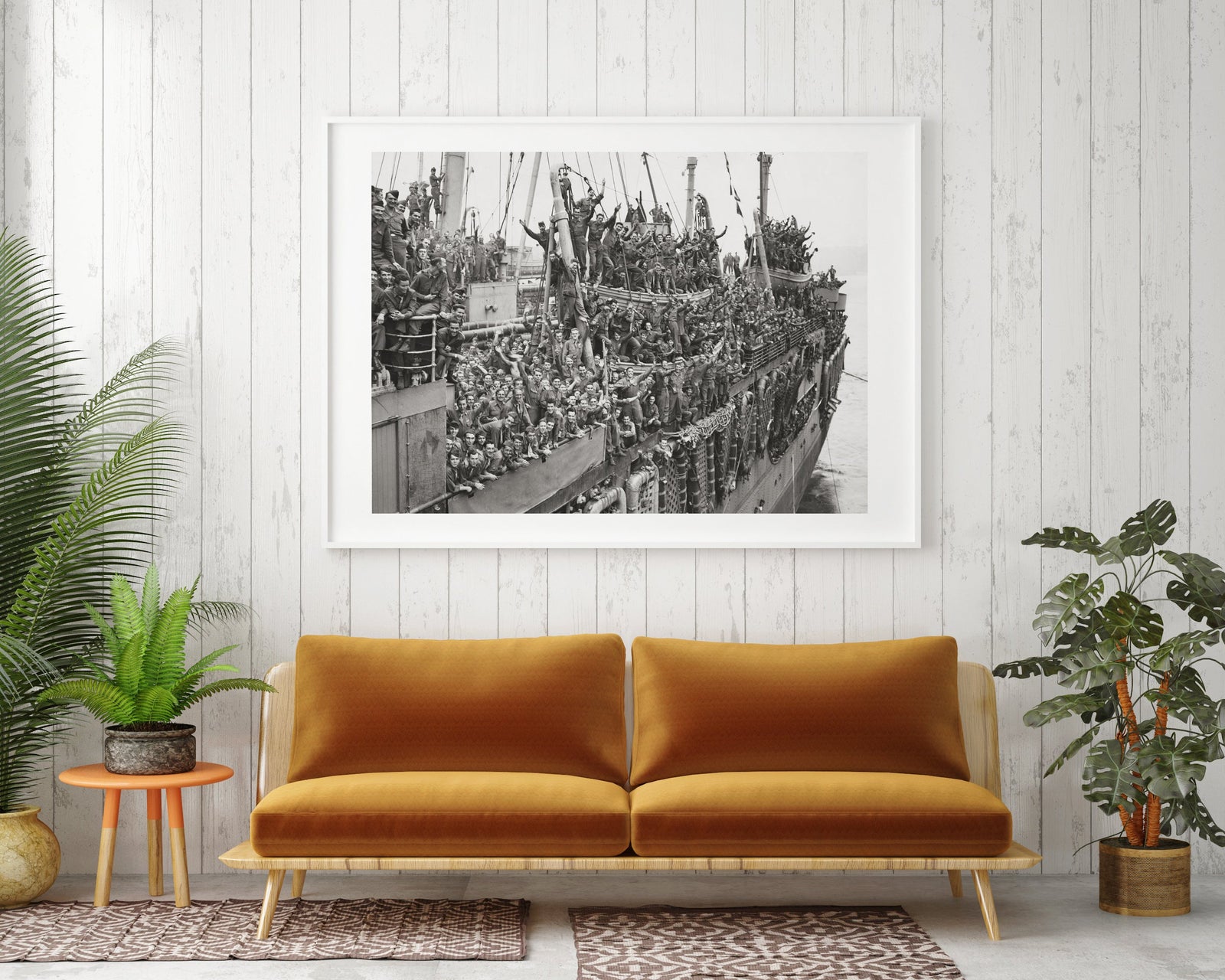 WWII, Sailors Return Home, 1945 on the SS John Ericsson Historical Pix