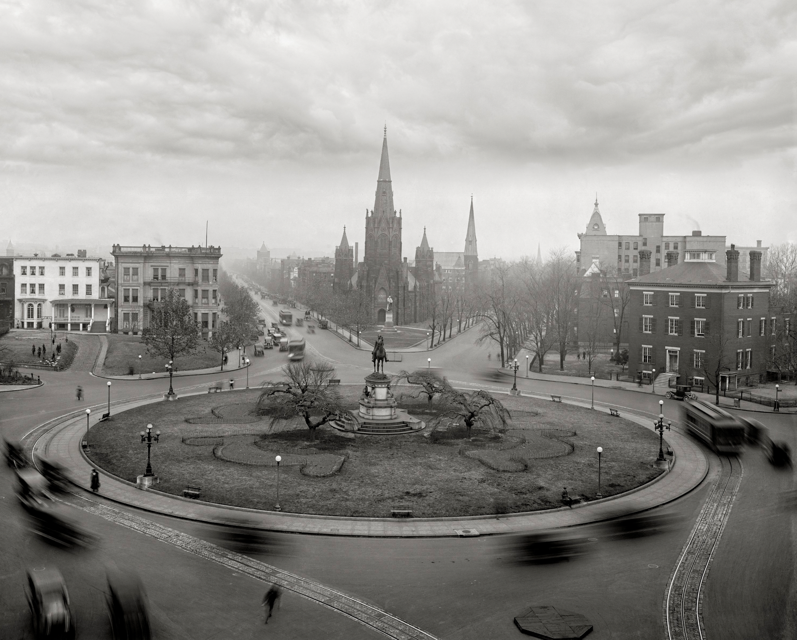 Washington DC, Thomas Circle, 1921 Historical Pix