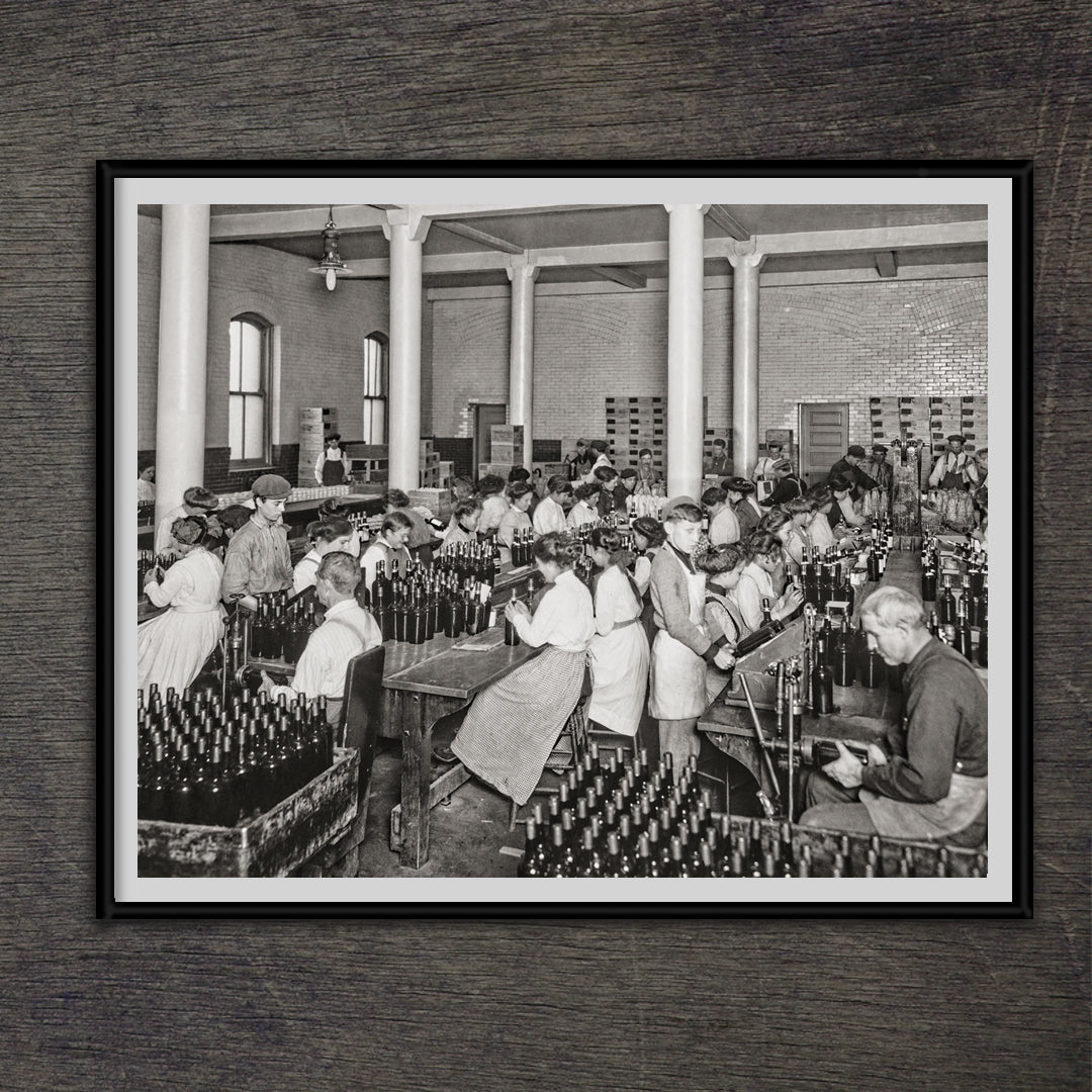 Whiskey Bottling Plant, Walkerville Ontario, Early 1900s. Historical Pix