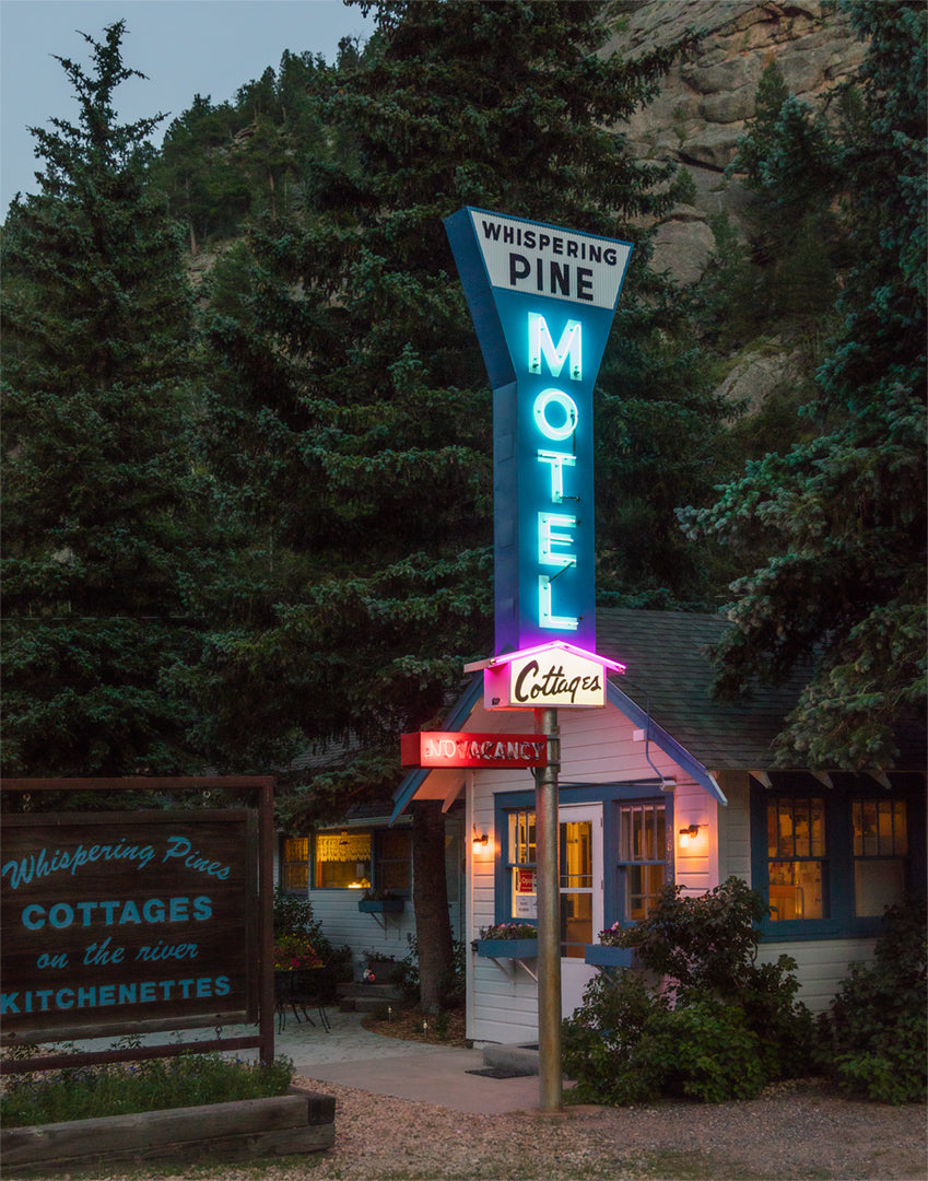 Whispering Pines Motel, Mountain Cabins, Estes Park, Colorado Historical Pix