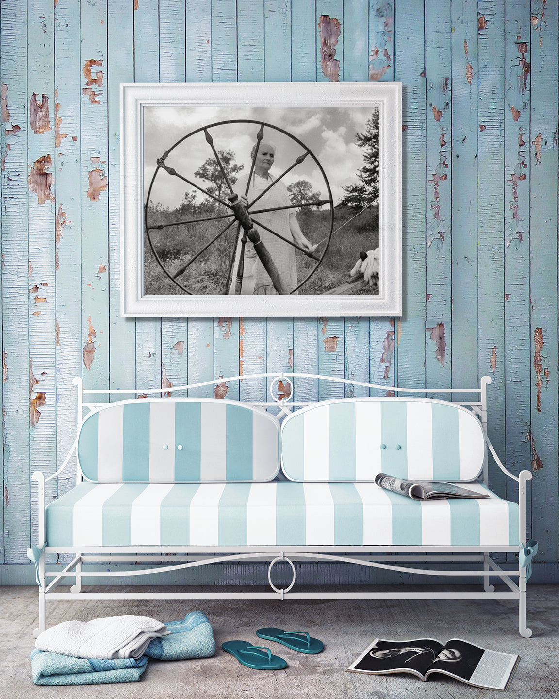 SPINNING WHEEL. An American woman spinning yarn For sale as Framed Prints,  Photos, Wall Art and Photo Gifts