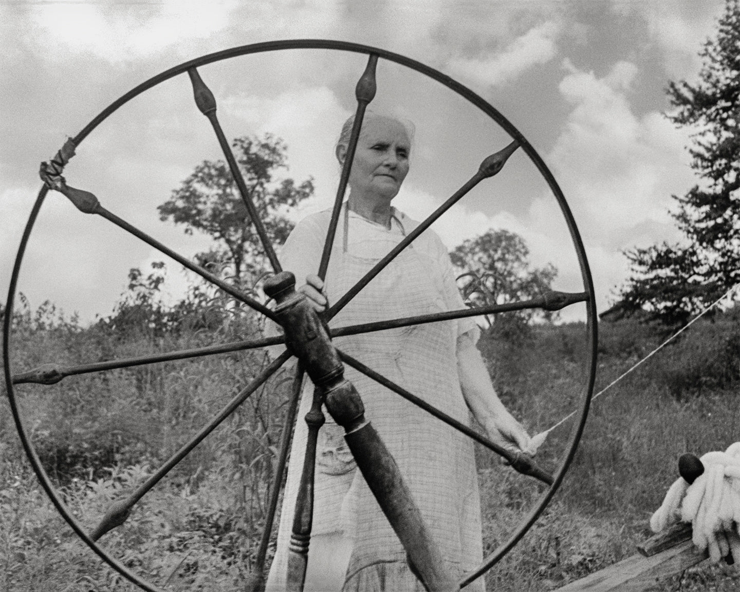 Woman Spinning Yarn, Ozark Mountains, 1935 Historical Pix