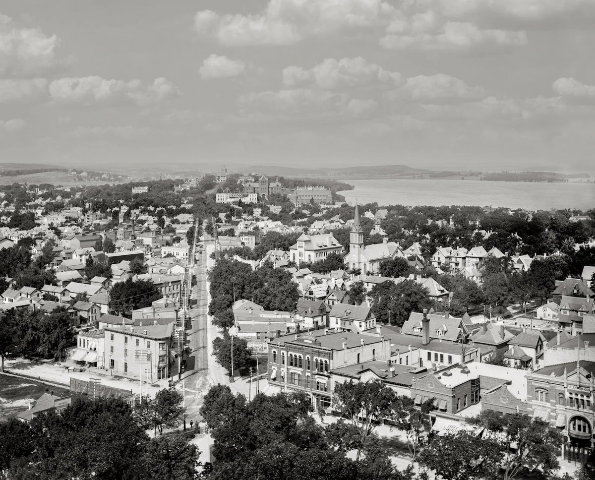 Madison, Wisconsin From the Capitol Dome, Circa 1900