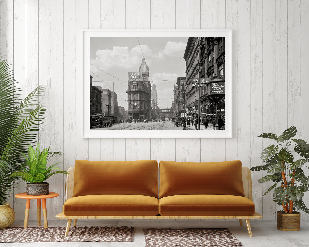 Kansas City, MO, 1906, Junction of Main and Delaware Street